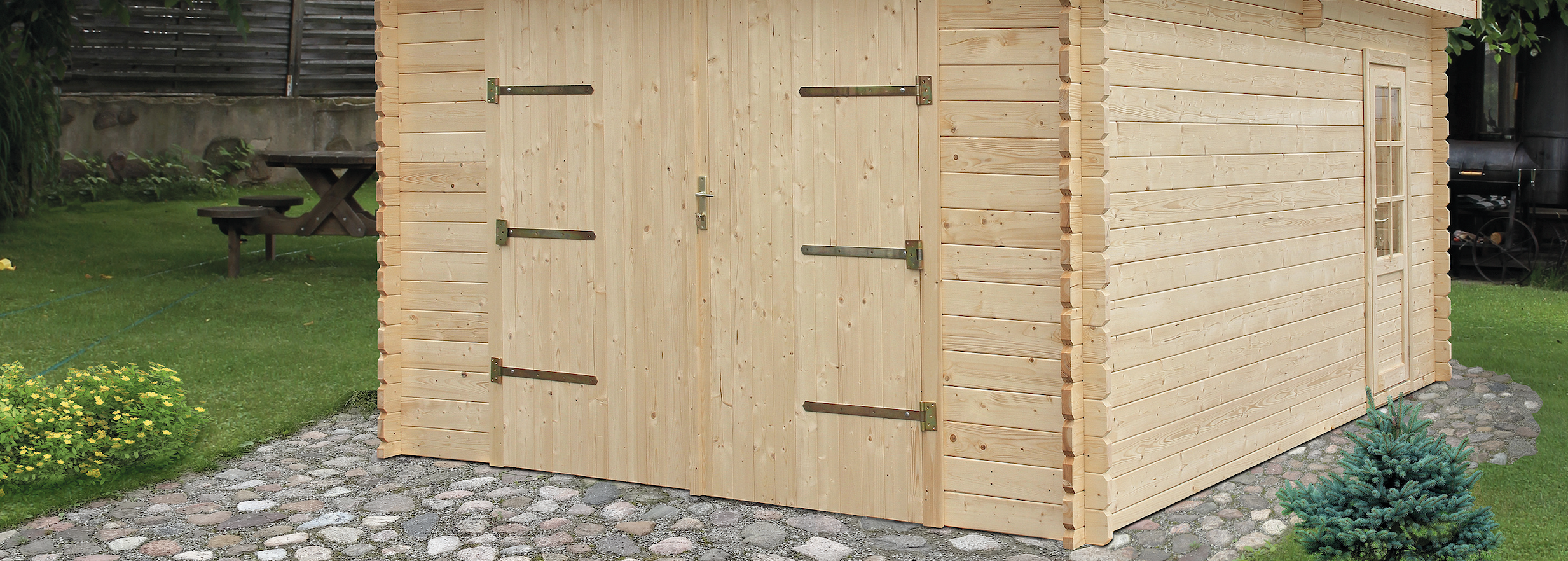 garage in legno, box auto legno, garage prefabbricato, garage blockhouse