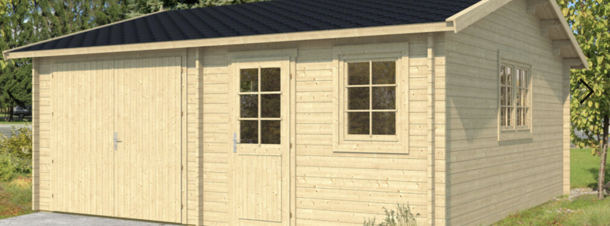 TRENTINO B LUNGA.png garage doppio in legno, box auto legno, garage prefabbricato, garage blockhouse
