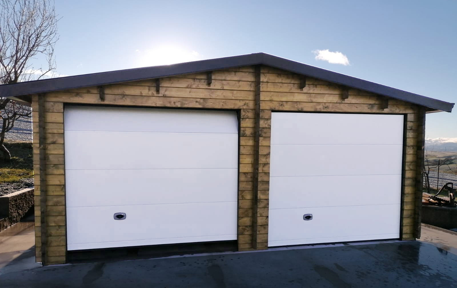 garage in legno, box auto legno, garage prefabbricato, garage blockhouse