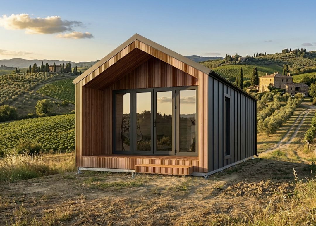 tiny house su telaio per terreni agricoli