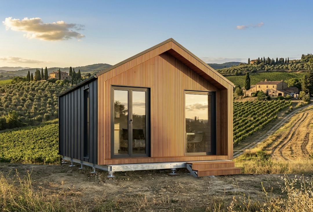 tiny house su telaio per terreni agricoli