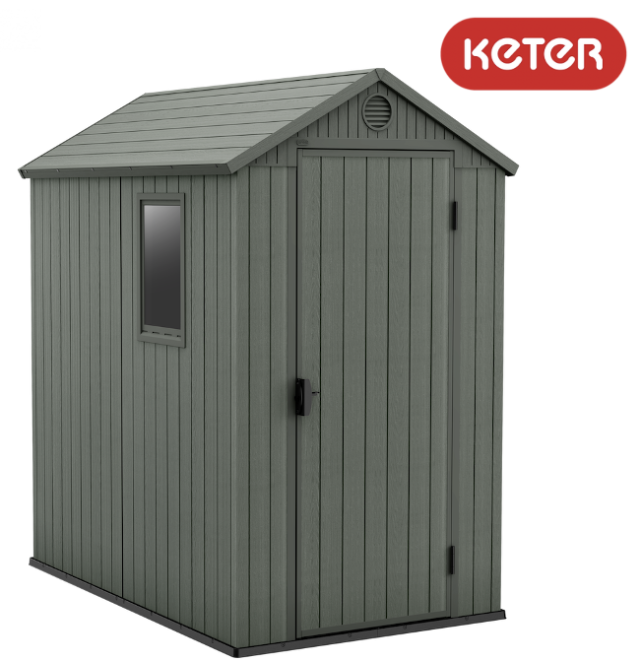 casetta PVC KETER DARWIN 4x6 bianca.png casetta giardino resina pvc keter
