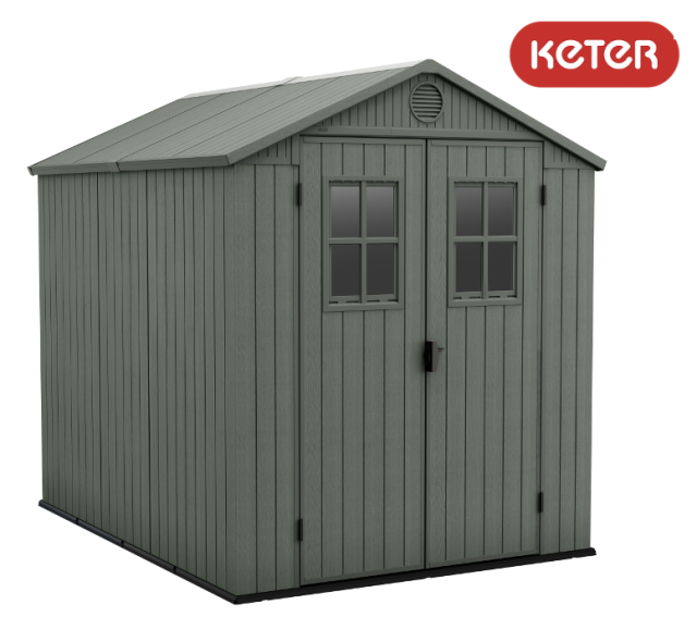 casetta giardino resina pvc keter darwin 6x8