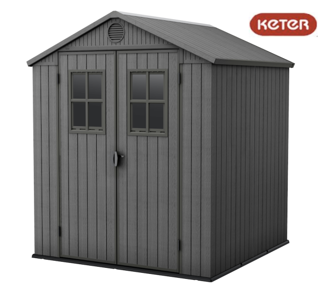 darwin 6x6 verde con finestre white.png casetta giardino resina pvc keter