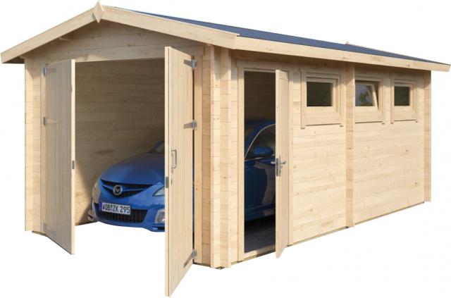 garage in legno, box auto legno, garage prefabbricato, garage blockhouse