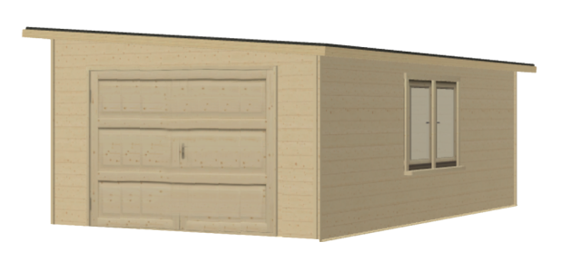 garage addossato, box auto legno addossato