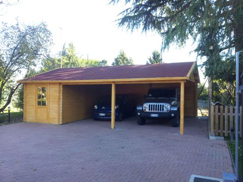 garage in legno, box auto legno, casette italia