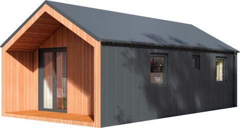 casetta coibentata isolata, casetta isolata abitabile, casa coibentata