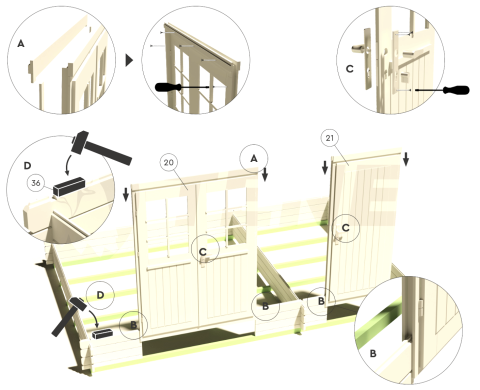 montaggio casette in legno facile