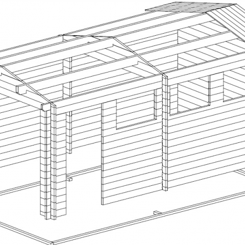 AA A1.png garage in legno, box auto legno, garage prefabbricato, garage blockhouse