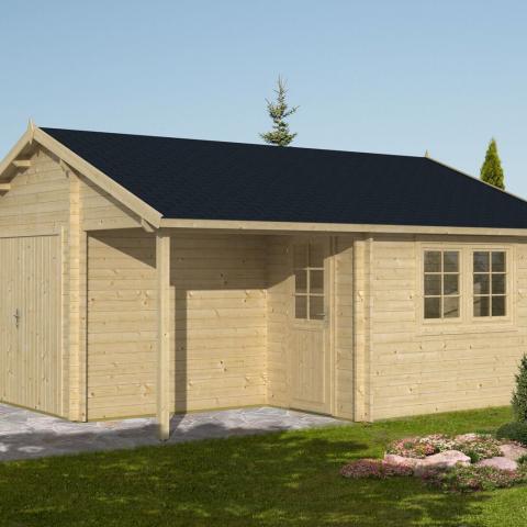 AA C.jpg garage in legno, box auto legno, garage prefabbricato, garage blockhouse