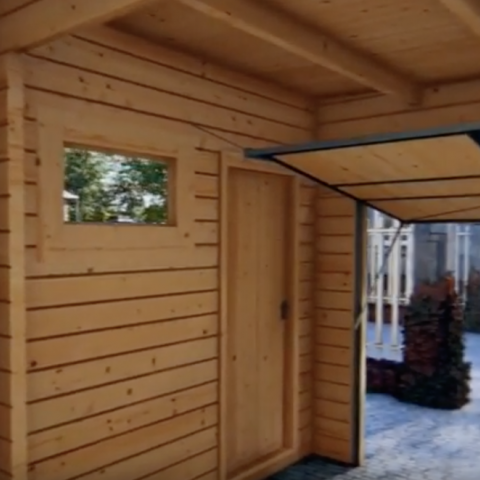 garage in legno, box auto legno, garage prefabbricato, garage blockhouse