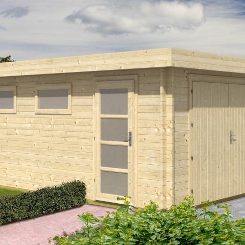 TOSCANA.jpg garage in legno, box auto legno, garage prefabbricato, garage blockhouse