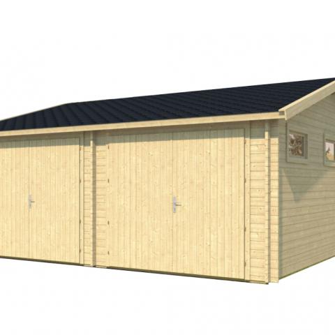 garage doppio in legno, box auto legno, garage prefabbricato, garage blockhouse