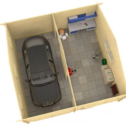 TRENTINO B 1.jpg garage doppio in legno, box auto legno, garage prefabbricato, garage blockhouse