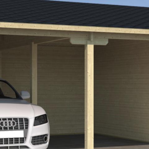 garage in legno, box auto legno, garage prefabbricato, garage blockhouse