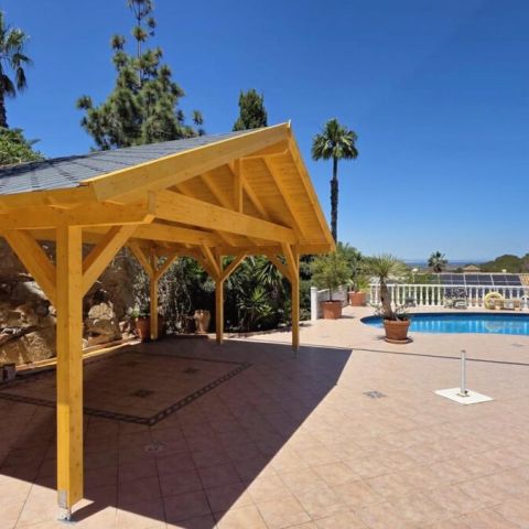 carport 2 falde 20.jpg carport in legno, tettoia auto in legno, casette italia