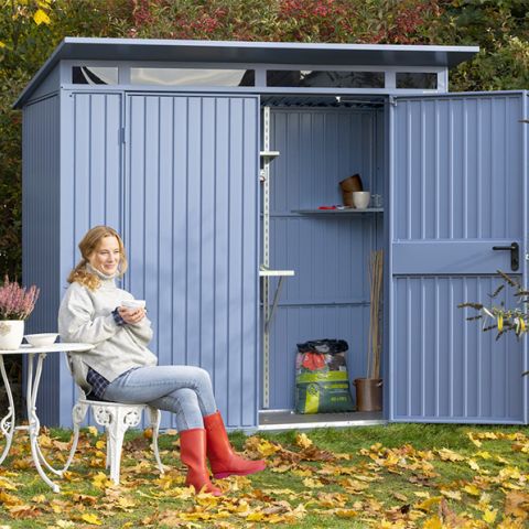 casetta metallo lamiera hormann 1.jpg casetta giardino metallo lamiera hormann, porta attrezzi metallo lamiera