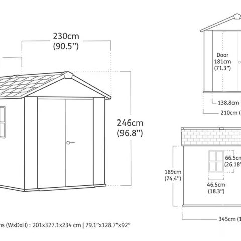 casetta giardino resina pvc keter, newton plus, casette italia