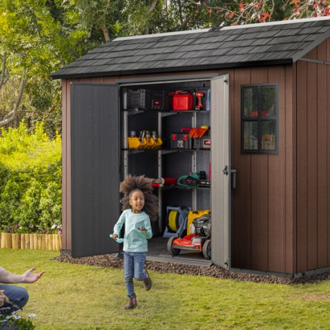 casetta giardino resina pvc keter, newton plus, casette italia