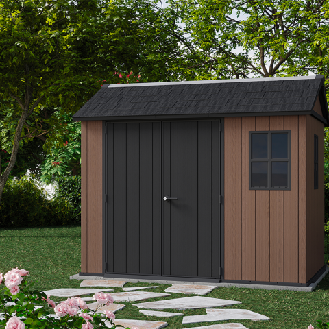 casetta giardino resina pvc keter, newton plus, casette italia