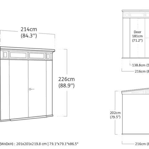 casetta giardino resina pvc keter PENT, casette italia