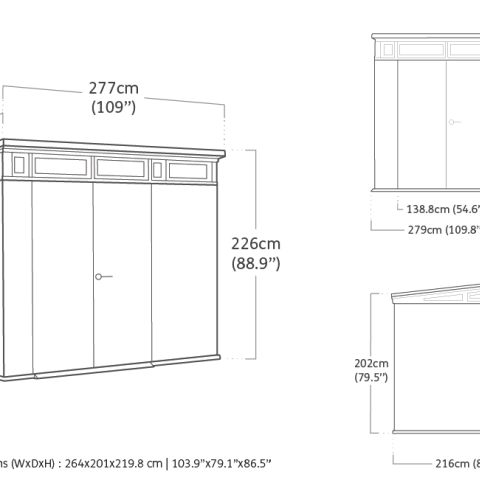 casetta giardino resina pvc keter PENT, casette italia