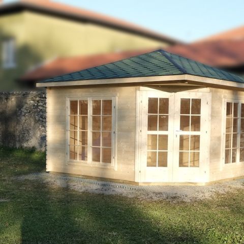 casetta in legno, casetta da giardino, casetta blockhouse