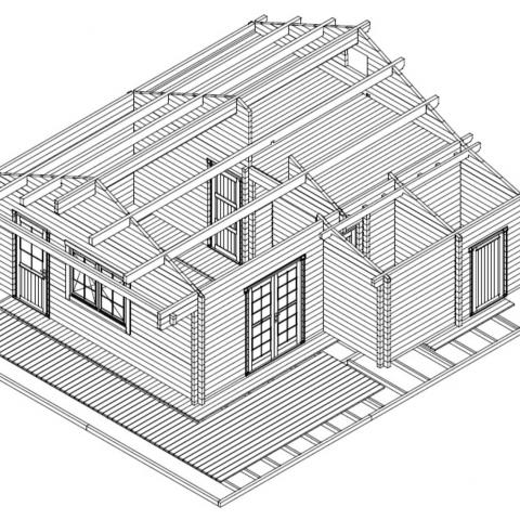 chalet legno MONTEBERNINA 40 3d.jpg chalet in legno, casette abitabili, BERNINA 40
