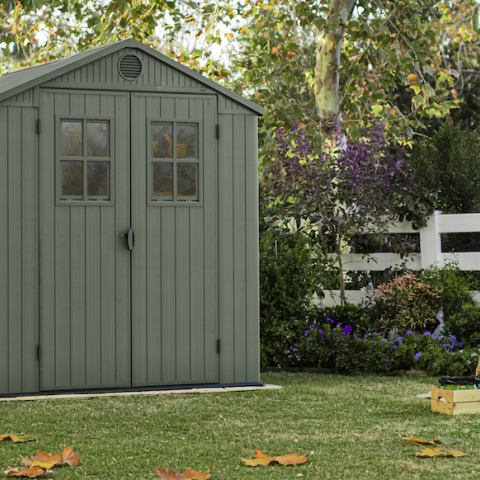 casetta giardino resina pvc keter, porta attrezzi, casette italia