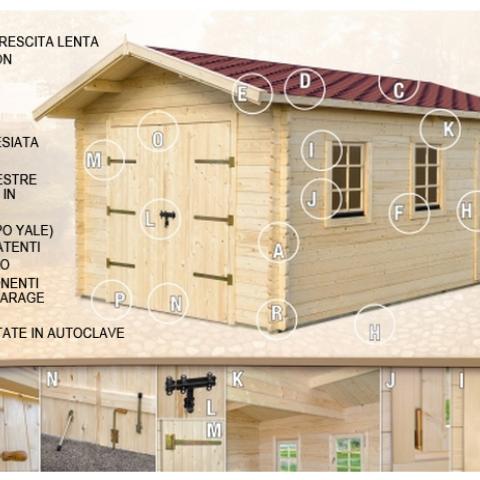 garage in legno, box auto legno, garage prefabbricato, garage blockhouse