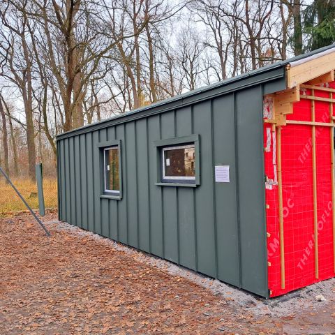 casetta coibentata isolata, casetta isolata abitabile, casa coibentata