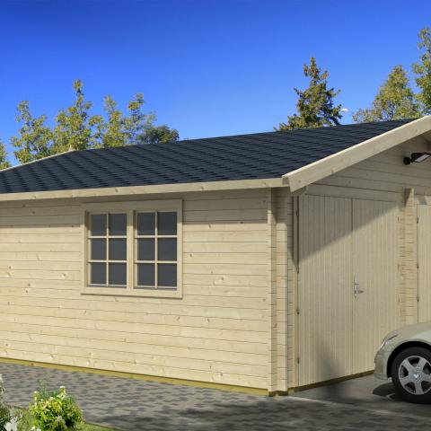 garage doppio in legno, box auto legno doppio, garage doppio prefabbricato, garage blockhouse